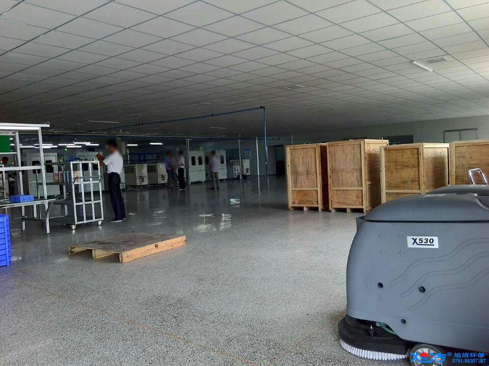 旭潔洗地機在手，工業(yè)廠房地面清潔